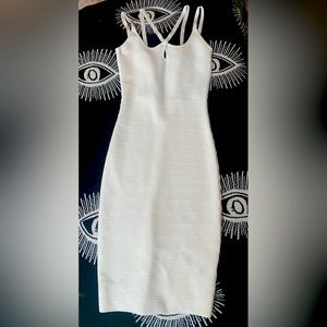 Marchiano bodycon , key hole , white dress size M